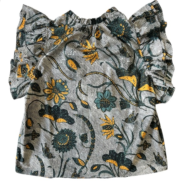 Ulla Johnson Elena Portofino Ruffle Sleeve V-Neck
Cotton Spring Top Blouse Sz 6 - Picture 7 of 12